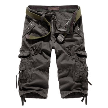 TopLLC Mens Shorts, Men pants Men's Plus Size Cargo Shorts Multi-Pockets Relaxed Summer Beach Shorts Pants