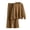 Brown, variant on Enjoytime Travel Outfits for Women 2 Piece Sets Solid Color Long Sleeves Blouse and Lounge Pants Pants Fall Casual Lounge Sets