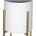 thumbnail image 5 of Stratton Home Decor Stand de Plante en Métal Blanc et Or, 5 of 5