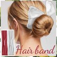 thumbnail image 1 of Daisyyozoid Lightweight French Retro Hair Band Korean Printed Donut Flower Headband 2PCS, 1 of 2