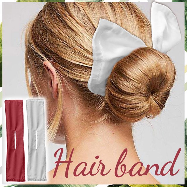 Daisyyozoid Lightweight French Retro Hair Band Korean Printed Donut Flower Headband 2PCS