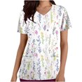 thumbnail image 1 of Pisexur Womens Scrub Tops Boasting Colorful Floral Prints Along With Short Sleeve Scrub Tops Suitable for Nursing Uniforms With Convenient Pockets, 1 of 4