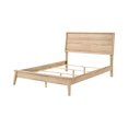thumbnail image 3 of Kali Queen Bed- Panel Design- Melamine Laminate Natural Oak Brown Wood, 3 of 6