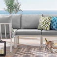 thumbnail image 2 of Modway Riverside Chaise Sans Accoudoirs d'Extérieur pour Patio en Aluminium, Blanc/gris, 2 of 6