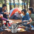 thumbnail image 5 of Camping Cookware Portable Outdoor Camping Pots and Pans Set Cook Gear for Family Hiking Camping Silver, 5 of 5
