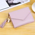 thumbnail image 2 of Women's Hand Bag With Heat And Tassel Accessories, Trendy Short Trifold Wallet, Short Coin Purse, 2 of 6
