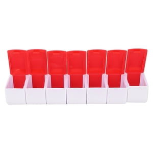 Portatif 7 Jours Pills Case Weekly PillS Organisateur Voyage quotidien Pilules Conteneur pour capsules Suppléments Pilons de vitamine