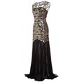 thumbnail image 3 of SMihono Robe Maxi Bohème d'Été pour Femmes Grande Taille Mode Robe Longue Maxi Sans Manches à Col en V à Paillettes pour Soirée, Bal de Promo, Plage, Évasée, 3 of 4