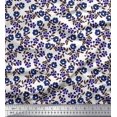 thumbnail image 1 of Soimoi Silk Fabric Leaves & Floral Block Print Sewing Fabric Yard 42 Inch Wide, 1 of 3