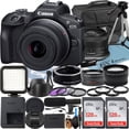 thumbnail image 1 of Canon EOS R100 Mirrorless Camera with RF-S 18-45mm Lens + 2 Pack 128GB Memory Card + Case + ZeeTech Accessory, 1 of 9