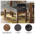 thumbnail image 4 of Ashley Furniture Ralene Dining Room Bench in Medium Brown, 4 of 13