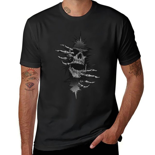 OUSIMEN T-Shirts Skull T-Shirts Graphiques pour Hommes pour Femmes P - 6TG
