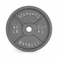 thumbnail image 1 of CAP Barbell 2-Inch Olympic Cast Iron Weight Plate, Grey, 45 lb, 1 of 4