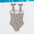 thumbnail image 3 of Girl Swimsuits One Piece Swimming Bathing Suit Sleeveless Ruffle Cute Swimwear Bathing Suits 13-14 Years, 3 of 6