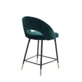 thumbnail image 3 of TABOURET DE COMPTOIR EN VELOURS DE COULEUR VERTE, 3 of 3