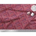 thumbnail image 2 of Soimoi Pink Silk Fabric Arrow & Triangle Geometric Printed Fabric 1 Yard 42 Inch Wide, 2 of 3