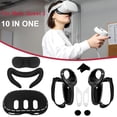 thumbnail image 2 of VR Silicone Cover Accessories for Meta Quest 3,10-in-1 Set Protective VR Shell Cover for Quest 3, Face Cover Pad with Lens Cap, Controller Grip Cover with Battery Opening and Rocker Cap, 2 of 6