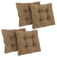 thumbnail image 1 of 19-inch Squared Microsuede Tufted Dining Chair Cushion (Set of Four), 1 of 2