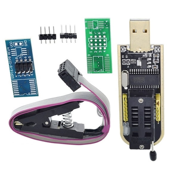 Rooha Programmateur Eeprom pour Programmation Eeprom Sauvegarde Efface Programmation Matériau en Métal,Ch341 + Sop8