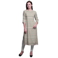 thumbnail image 1 of Bimba Robe Kurti Longue Imprimée Tunique Droite Manches 3/4 Robes pour Femmes Haut, 1 of 6