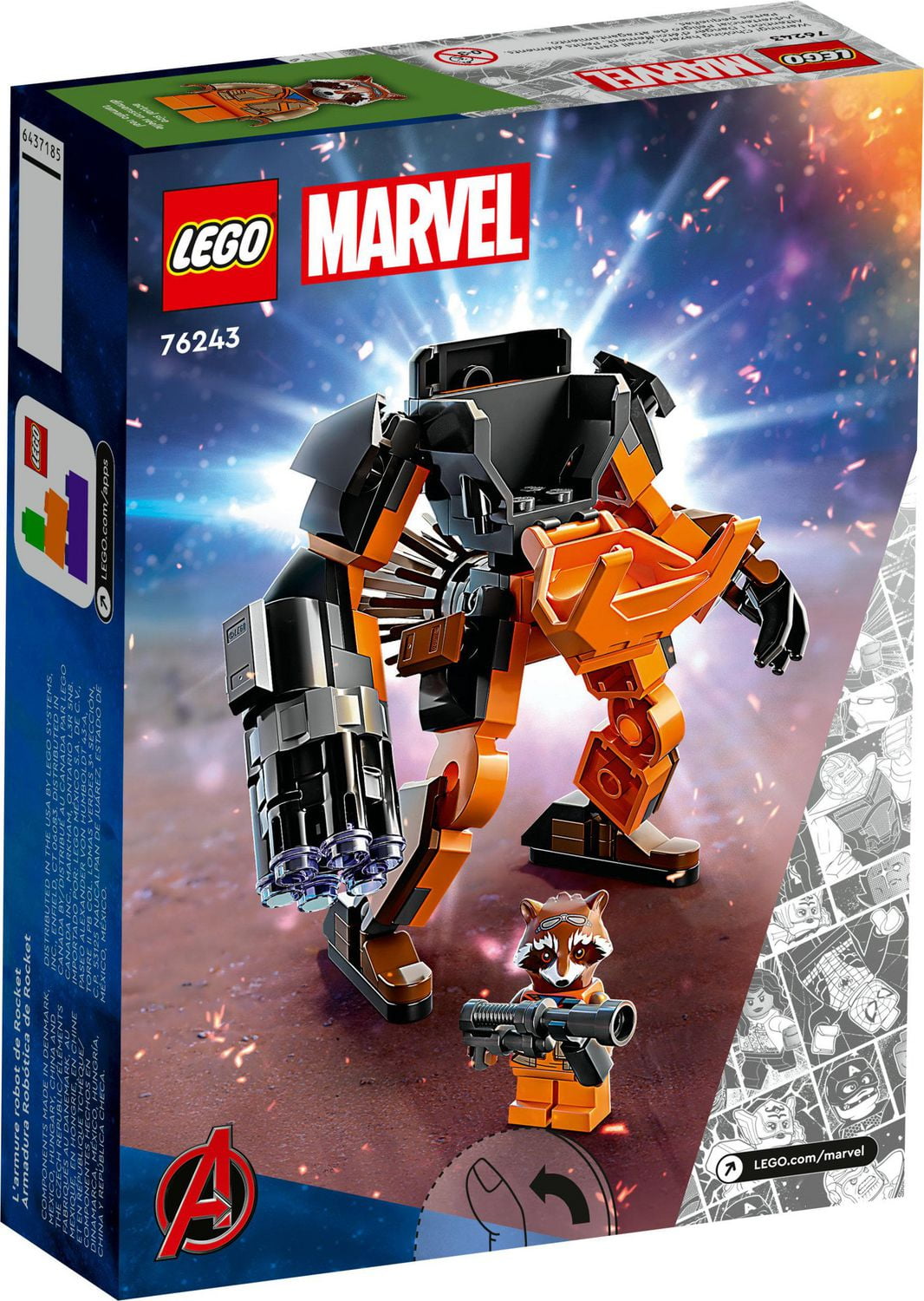 LEGO Super Heroes L’armure robot de Rocket 76243 Ensemble de construction (98 pièces)