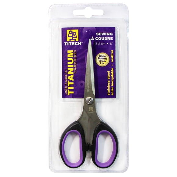 TITECH Sewing Scissors with Titanium Finish, 15.2 cm (6 in)