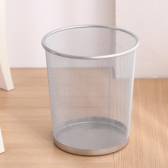 Dvkptbk Garbage Can Metal Meshround Garbage Can Trash Can Garbage Can Wastebaskets for Bathroom Bedroom Office Kitchen Small Space Living Trash Bin Home Essentials