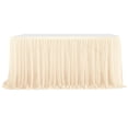 thumbnail image 3 of Kadlawus 6Pcs Tulles Table Skirt, Wedding Birthday Banquet Decorative Table Skirt, Ruffled Transparent Tablecloth for Party Dessert Table Decor, 3 of 9