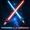 thumbnail image 1 of EASTIN 2pcs 19.6” LED Lightsaber with Connector 2-In-1 Retractable Glow Sword Light with 7 Color Changing Battery Operated Light Swords Luminous Saber Toy for Kids Gift (with Light withou, 1 of 11