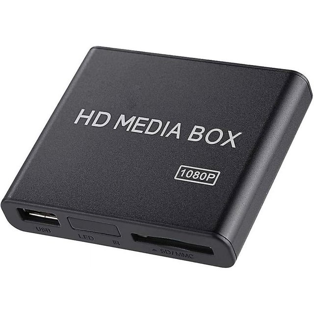 Lecteur Multimédia Full Hd Mini Box 1080p Hdmi Support Usb Mmc Rmvb Mp3 Avi Mkv Lecteur Numérique Portable Support Usb, Conduite Rigide Mobile