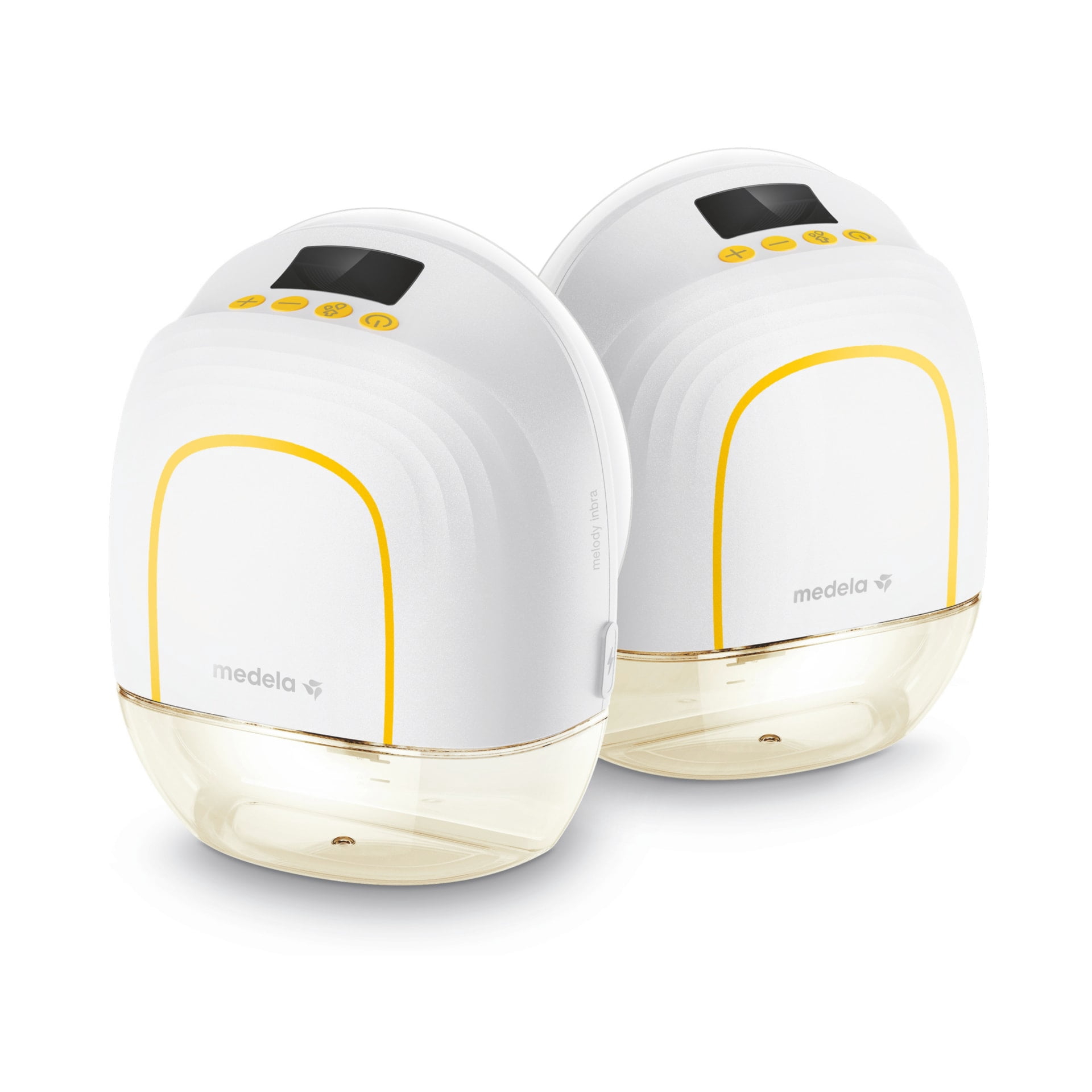 Tire-lait électrique double Medela Melody InBra – Design mince, ajustement ultra-doux, silencieux, puissant, conteneur de pompage et de stockage facile avec couvercle, léger, affichage avec minuterie, rechargeable USB-C