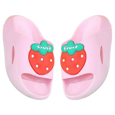 Pantoufles de Maison Sandales à Bout Ouvert Maison Douche Salle de Bain Pantoufle pour Tout-Petit Petits Enfants Filles Pantoufle