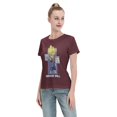 thumbnail image 4 of Women's Basic Short Sleeve T-Shirt Super Saiyan, 4 of 6