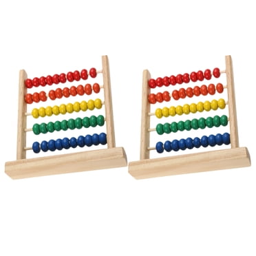 KAKOWELY Abacus Arithmétique en Bois 2 Pcs Abacus Arithmétique en Bois Outil de Calcul Outils Éducatifs Fournitures d'Éveil pour Élèves Enfants6.18"X5.91"X1.18 Pouces