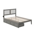 thumbnail image 3 of AFI Tahoe Lit en Bois Massif avec Rangement Complet et Chargeur Turbo USB, Gris, 3 of 8