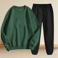 thumbnail image 4 of Yuyuzo Sweatsuits for Women Crewneck Sweatshirts Jogger Sweatpants 2 Piece Outfits Color Block Tracksuits, 4 of 6