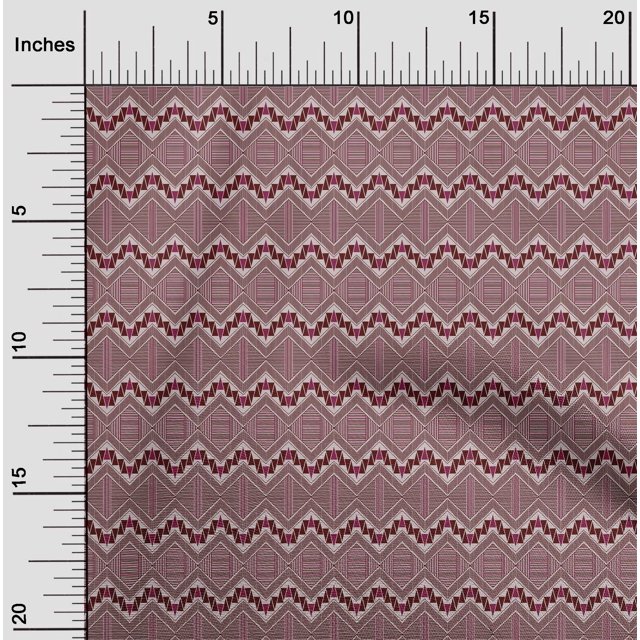 oneOone Organic Cotton Poplin Twill Fabric Chevron & Triangle Geometric Printed Craft Fabric BTY 42 Inch Wide