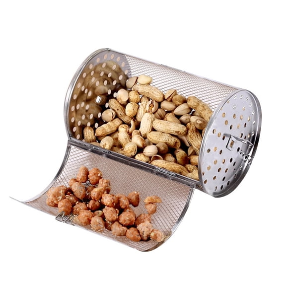 Stainless Steel Grilled Over Cage Roaster Drum For Peanut Dried Nut Rotisserie Oven Parts Baking Accessory