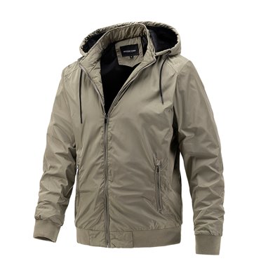 EGNMCR Manteau Matelassé pour Homme Hiver Extérieur Chaud à Capuche Manteau Uni Coupe-Vent avec Poches Décontracté à Fermeture Éclair Sport Neige Ski Pardessus Vestes
