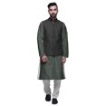 thumbnail image 1 of Atasi Indian Kurta Pyjama Jacket Set For Men Printed Classic Casual Clothing, 1 of 5