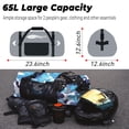 thumbnail image 2 of AFISHTOUR Motorcycle Waterproof Duffel Bag, 65L Motorcycle Dry Bag with Quick-fixed Straps for Travel, Kayaking, Camping (Blue), 2 of 7