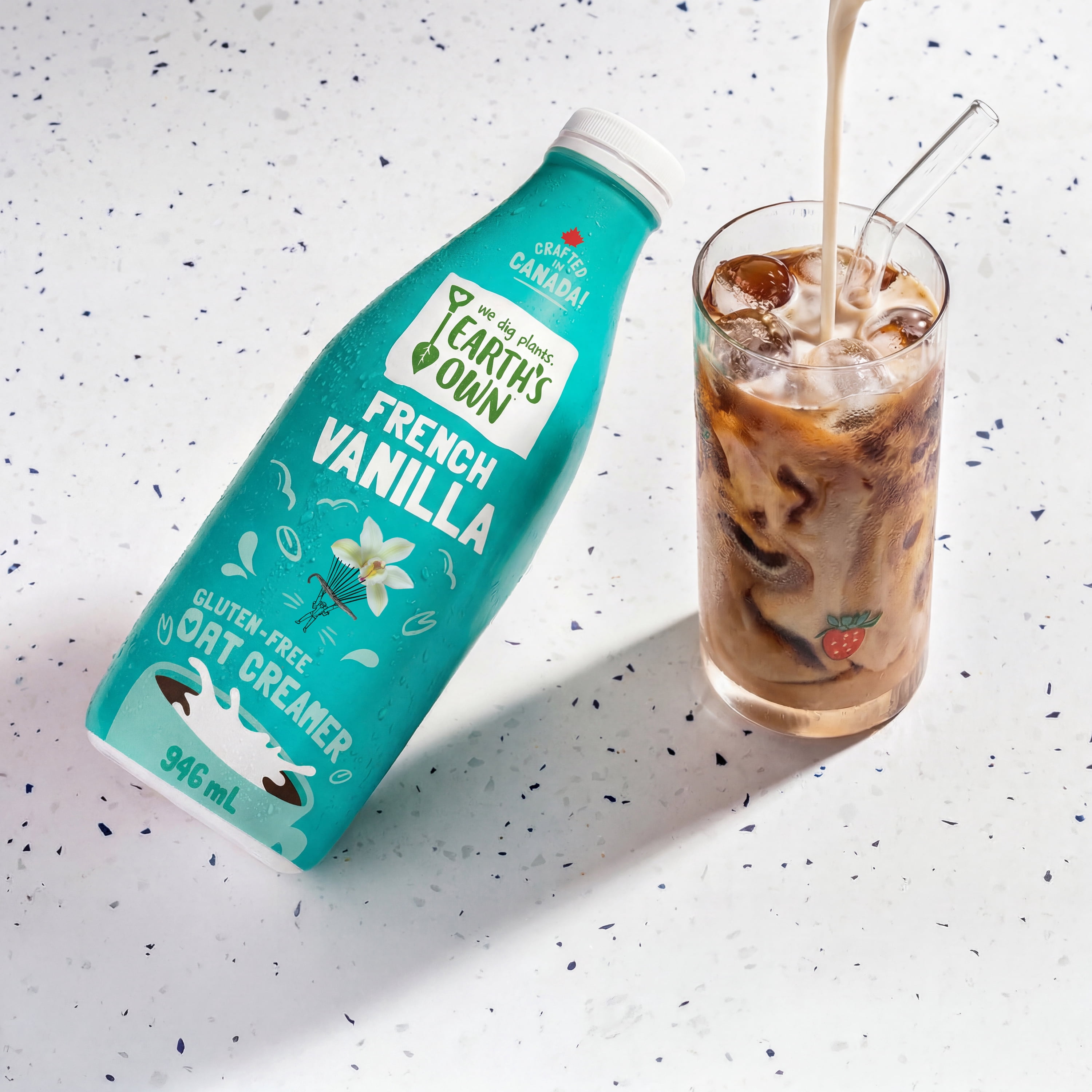 Earth's Own Crème à café à l’avoine Vanille française sans gluten, 946 ml