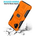 thumbnail image 4 of Case for Galaxy XCover 6 Pro, Nakedcellphone Rugged Ring Grip Cover with Stand [Built-In Mounting Plate] for Samsung XCover6 Pro Phone (2022, SM-G736) - Bright Orange, 4 of 9