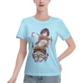 thumbnail image 1 of T-Shirt Basique à Manches Courtes pour Femmes Attaque Mikasa Ackerman Géant, 1 of 6