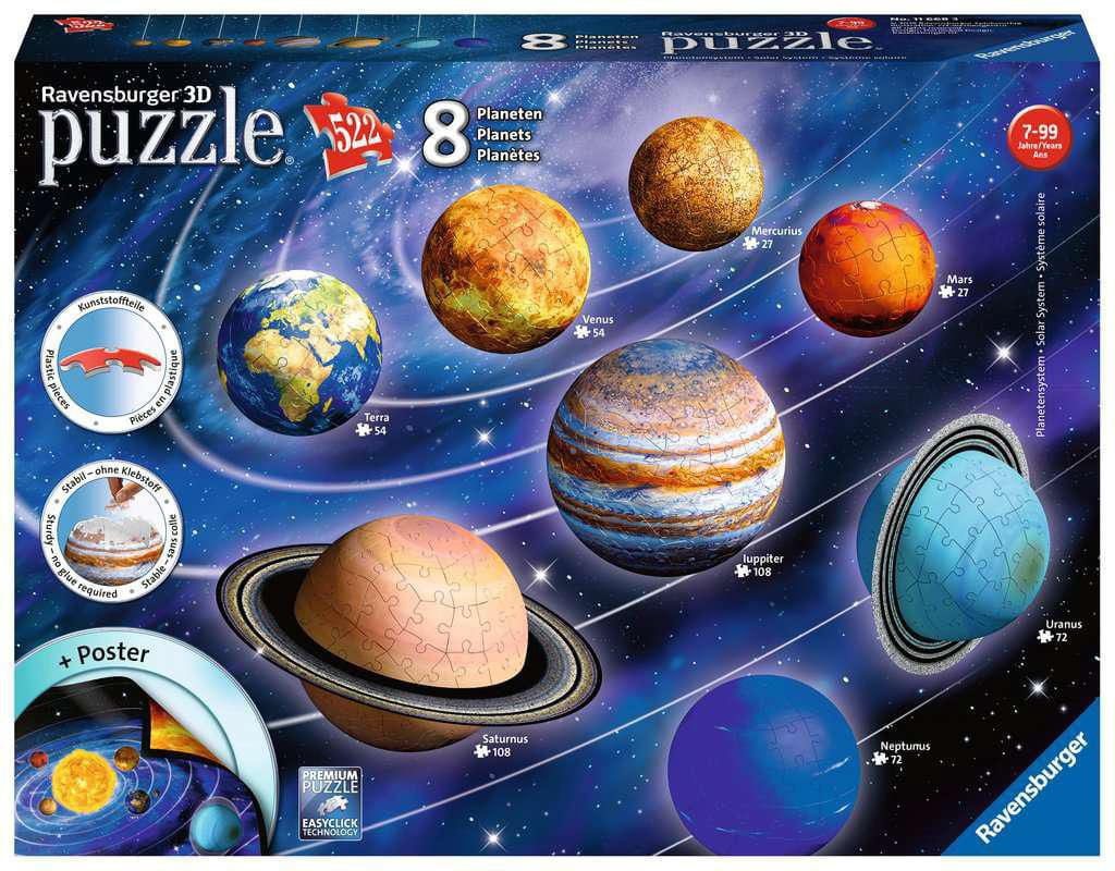 Ravensburger - Système solaire 3D casse-têtes 512 pc