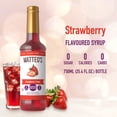 thumbnail image 2 of Matteo's Sugar Free Fruit Syrup, Strawberry, 750mL, 0 Calories, 0 Sugar, (Single Bottle), 2 of 5