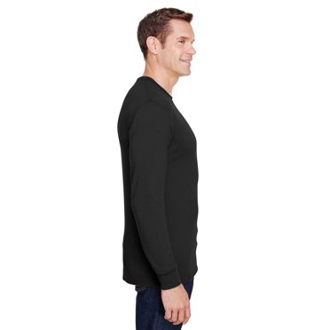 Hanes - T-Shirt de Travail à Manches Longues avec Poche - W120