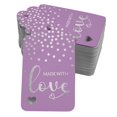 thumbnail image 1 of Inkdotpot Made With Love Text Bottle Tag Real Silver Foil Favor Hang Tags Pack Of 100, 1 of 6