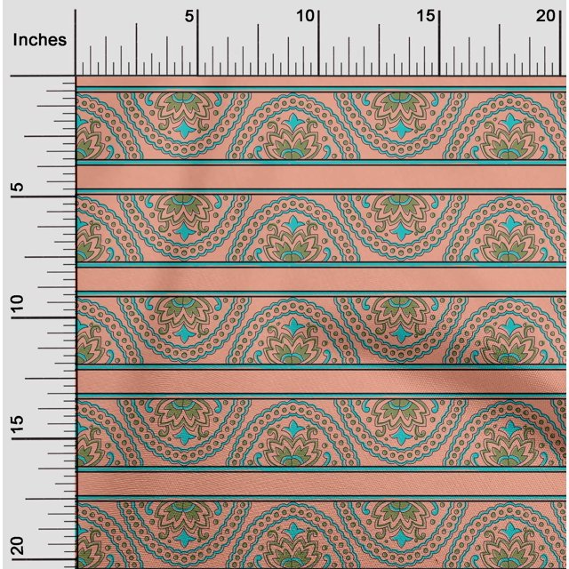 oneOone Georgette Viscose Fabric Floral Block Print Fabric By Yard 42 Inch Wide