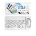 thumbnail image 5 of Mini Ensemble Clavier Souris Sans Fil Bluetooth Rechargeable Compatible pour Android IOS Windows Violet, 5 of 5